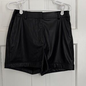 Express Women's High Waist Faux Leather Shorts